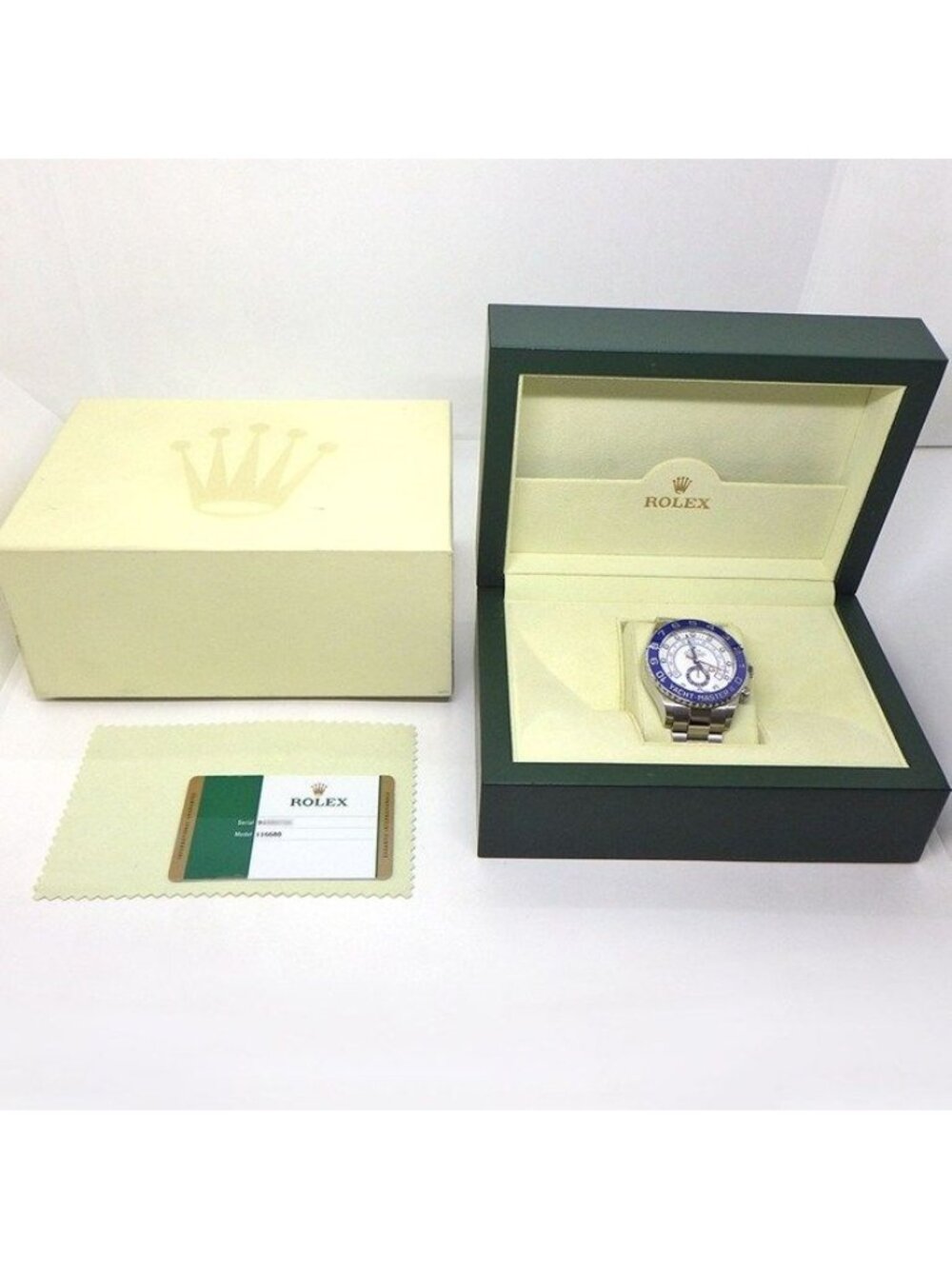 Rolex Watch Yotomastar II Roulettestamp Chronograph Small White Dial SS Blue - Picture 11 of 12